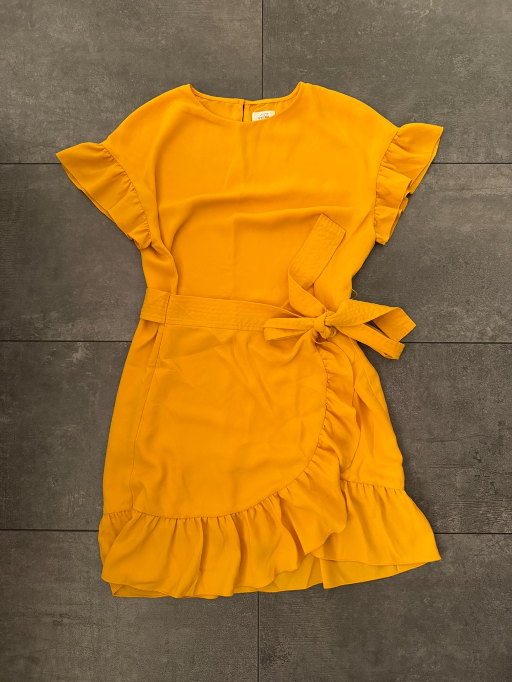 Wilfred Yellow Ruffle Tie-Waist Skort